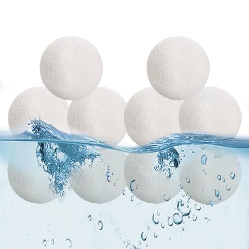 Lot de 10 balles d'écume réutilisables pour spas, jacuzzi, jacuzzi, lavables, absorbantes d'huile pour jacuzzi, piscine, centre de spa, nettoyage de la saleté et de la boue