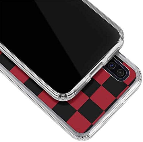 Skinit Clear Phone Case Compatible with Galaxy A50 - Red and Black Checkerboard Design