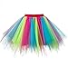 Produktbild CAOQAO Damen Tüllrock Mehrfarbig Retro Röcke Netzgarn Tutu Abschlussball Rock 50er Vintage Tutu Unterrock Ballett Ballkleid Abendkleid