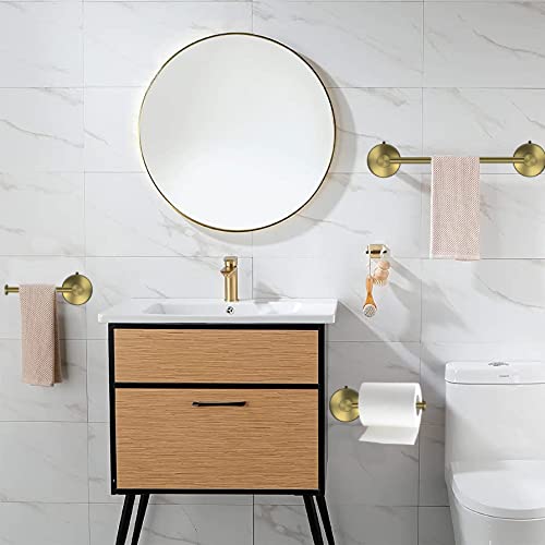 Dgyb Gold Suction Cup Toilet Paper Holder Wall Mount Sus 304 Stainless Steel Toilet Tissue Holder For Bathroom Modern Style 5.8 Inch Toilet Paper Roll Holder For Kitchen Washroom #TOP2