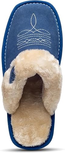 Image of ARIAT Women's Jackie Square Toe Warm Soft Genuine Suede Leather Indoor Outdoor Slippers with Plush Collar