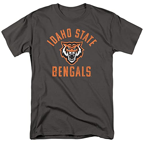 Idaho State University Official Bengals Logo Unisex Adult T Shirt,Charcoal, Large