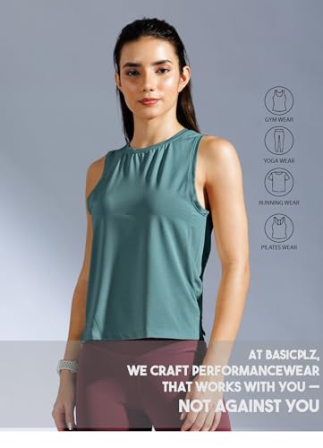 Image of Women's Tank Top | Sleeveless| Gym, Yoga, Running, Pilates | Dri-Fit, Breathable, Compression Poly Lycra Activewear