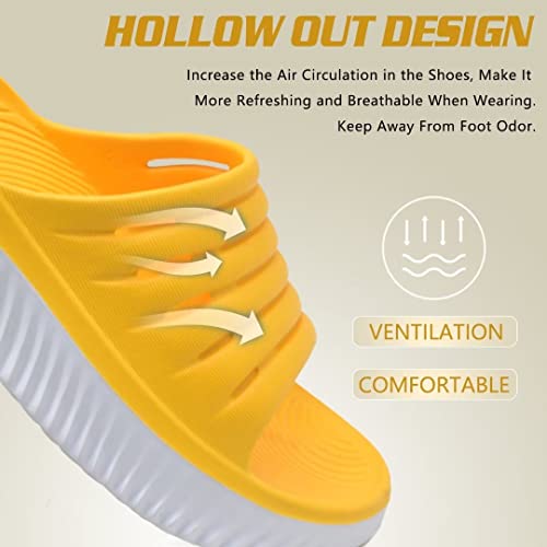 Image of GPOS Womens Recovery Slides Sandals with Orthotic Plantar Fasciitis Relief Comfortable Athletic ladies Sandals with Thick Cushion Sole for Indoor Outdoor