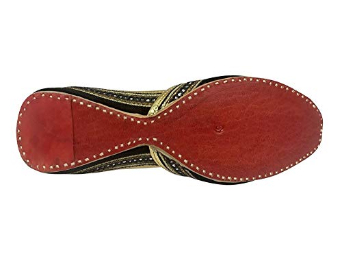 Women Velvet & Leather Khussa Shoes Punjabi Jutti Indian Handmade Ballet4