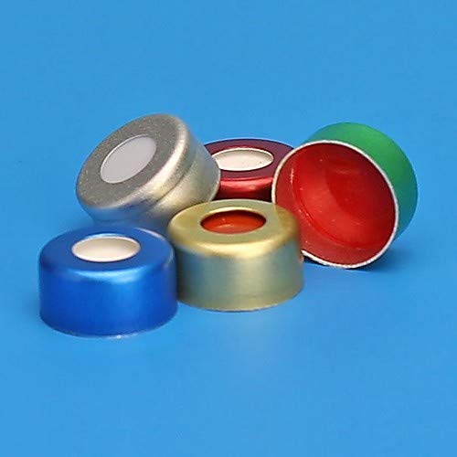 Chemglass CV-3400-G011, Aluminum Seal, Green Seal, PTFE/Silicone/PTFE, 11mm Diameter, Pack of 100