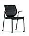 HON Nucleus Mesh Back Guest Chair - Stacking Chair with Fixed Arms, Black (HN6)