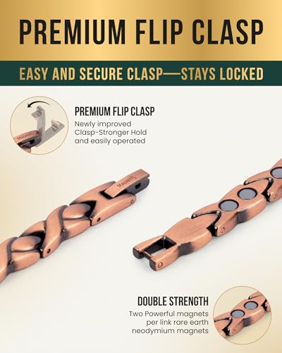 Image of MagnetRX Copper Anklet for Women - Ultra Strength Magnetic Ankle Bracelets for Women - Effective Womens Copper Magnetic Ankle Bracelet (Women Anklet)
