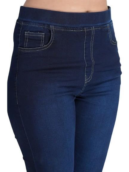 Image of Black Denim Fix Elastic Women Denim Jegging