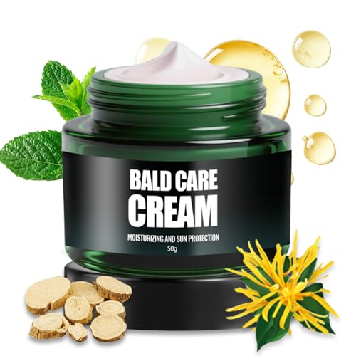 50g Kopfhaut Pflege Creme, Pflegende Glatzencreme, Rasiercreme Herren, Hautcreme Männer, Feuchtigkeitsspendende, Pflegende und Kopfhautpflege für Glatzenträger, Grün