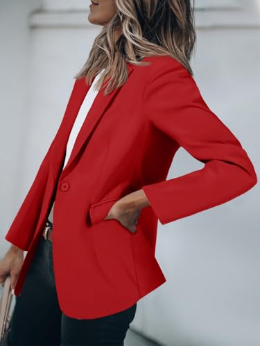 image for Cicy Bell Womens Casual Blazers Open Front Long Sleeve Work Office Sui