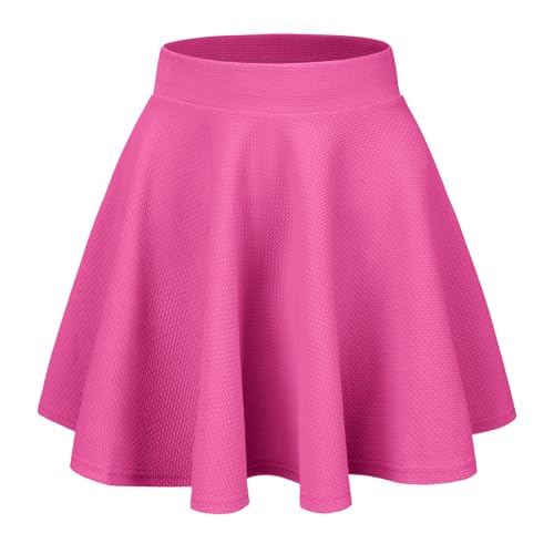 Women's Casual Stretch Waist Versatile Flared Mini Skater Skirt