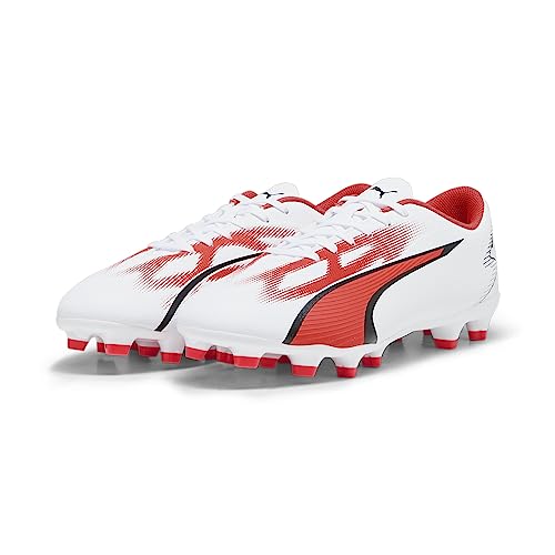 PUMA Herren Ultra Play Fg/Ag Fussballschuh, White Black fire Orchid, 43 EU