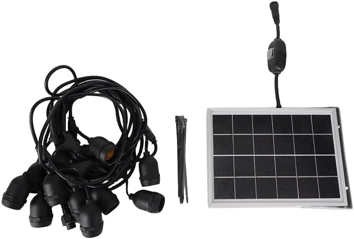 25FT Solar String Lights,Solar Powered LED Outdoor Commercial Grade Waterproof Patio Lights with Edison Globe Shatterproof Patio Lights for Outside Garden Backyard 6V 6W,10 Bulbs
