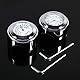 aqxreight - 7/8 1 Motorradlenker Chrom-weißes Zifferblatt Uhr und Thermometer