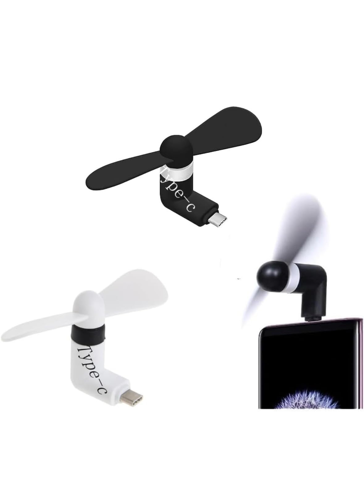 Combo of 2 Pcs. Mini Type-C F an M ini Fan 2-Blade Fan High Speed USB F an, M ini Mobile Cooler, Mini fan Support with All Android & Type-C Smatphones (Multi-colour)-image-34