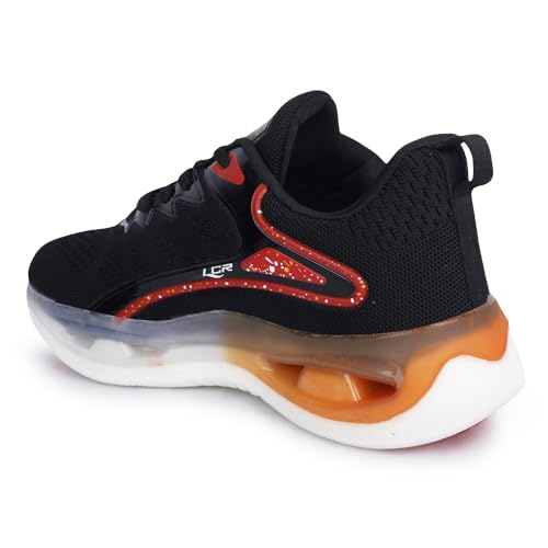 Image of Lancer Mens PLATINUM-41BLK-RED Black Running Shoe, 6