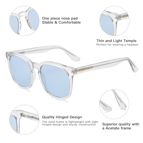 Image of 99.9% Blue Light Blocking Glasses For Men Women Anti-Fatigue Computer Gaming Sleep Glasses Reduce Eye Strain