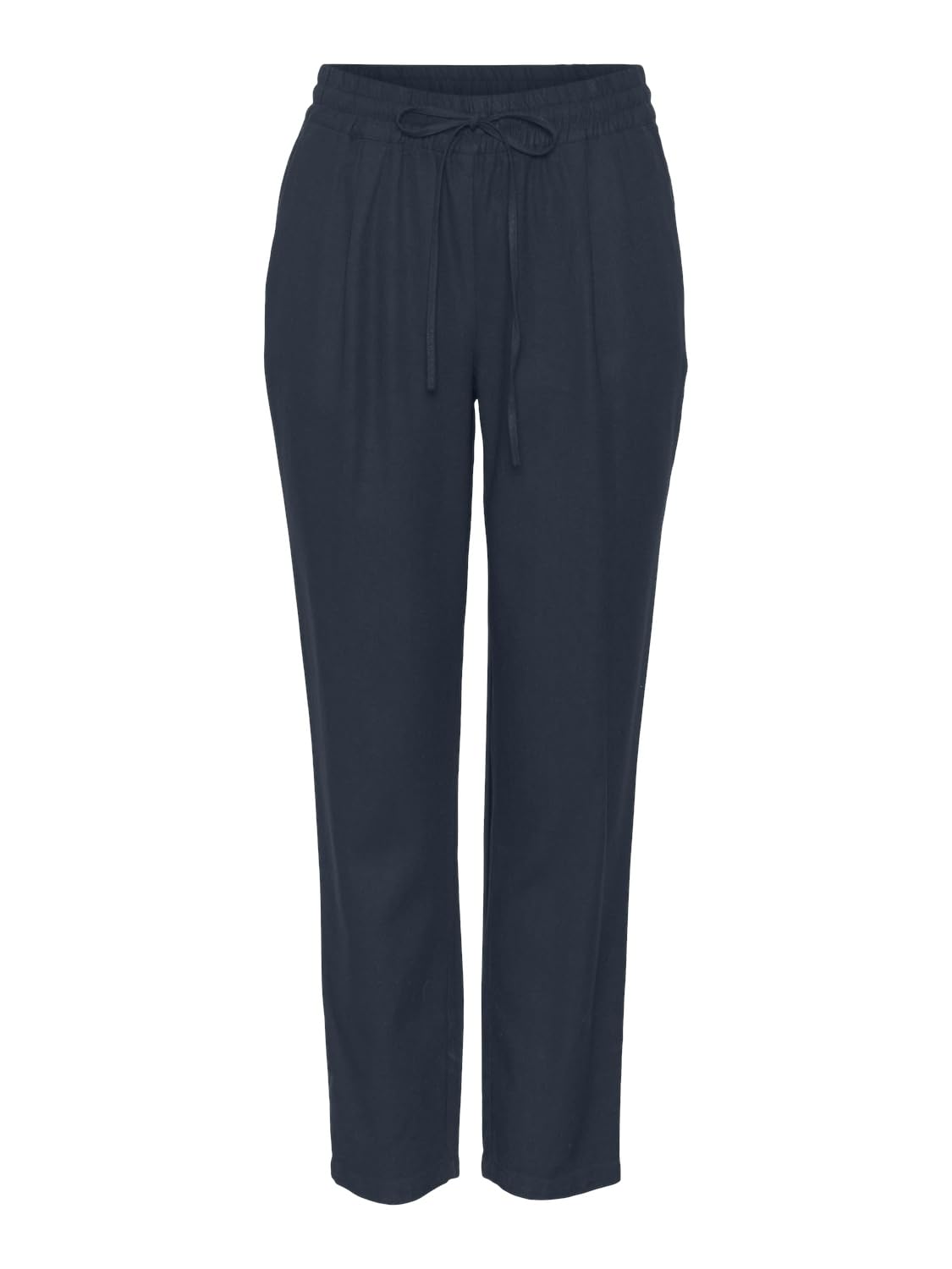 VERO MODA Damen Legere Leinen Stoffhose Casual Schlupfhose Lockere Ankle Pants