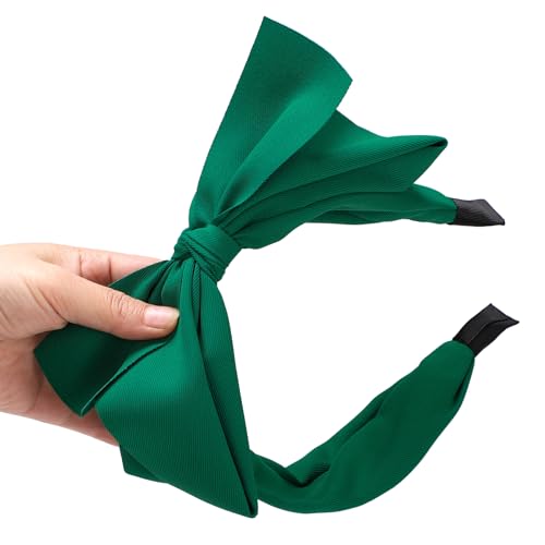 WantGor Big Bowknot Knotted Wide Turban Headbands - Women's Hoop Hair Accessories (Green) - Image 3