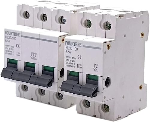 Disjoncteur d'isolement HL30 interrupteur sectionneur domestique 2 pôles 40A pour rail DIN