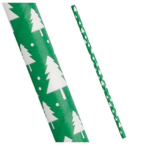 Christmas Forest verde bianco con alberi di Natale...