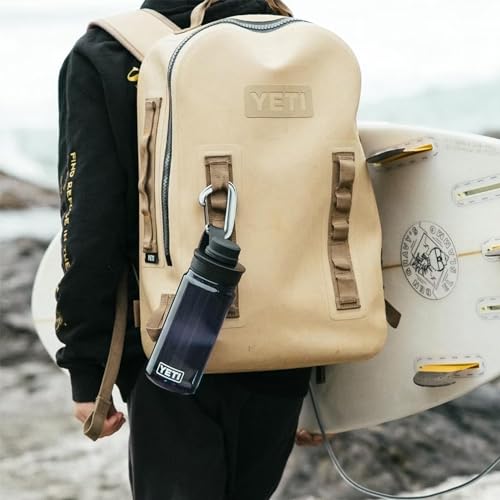 Image of YETI Yonder Water Bottle with Yonder Tether Cap, Lightweight, Leakproof and BPA-Free