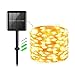 Gcstnn Solar Lichterkette Aussen, 1 Pack 5M 50LED Solar Lichter 8 Modi IP65 Wasserdicht Lichterkette f&uuml;r Hof, Garten, Terrasse, Balkon, Innen/Au&szlig;en Dekorationen(Warm Wei&szlig;)