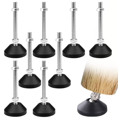 8 patas de nivelación ajustables, patas atornilladas, pie nivelador, tornillo nivelador, piezas vitales ajustables, para sofá, mesa, silla, almohadillas para patas de suelo, puede soportar