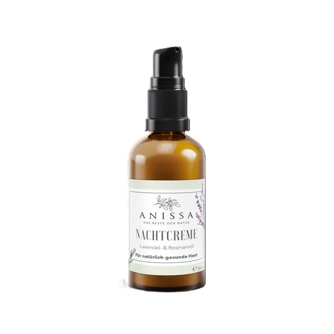 ANISSA Crema da notte viso a partire da 40, 50, 60, vegana e senza profumo, crema per la cura notturna, con effetto Q10, anti-invecchiamento, con ingredienti naturali, Made in Germany, per la pelle