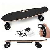 Giuggiolared Planche de Skate Électrique et Longboard, Moteur 350W Puissant, Vitesse 22km/h, Montée 15%, Batterie 2000mAh 8km, IP64 Résistant à l'eau pour Parcs et Rues