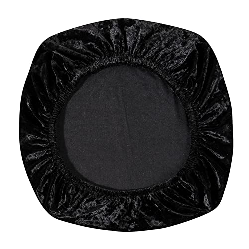 YWJLQH Velvet Executive Chair Slipcovers, Office Desk Cushion Guards, Elegant Black Protector