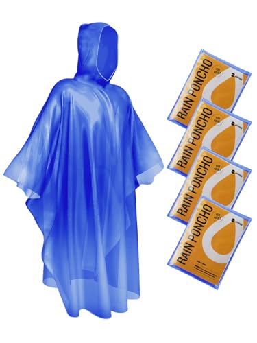 Image of SaphiRose Disposable Rain Ponchos Emergency Clear Poncho