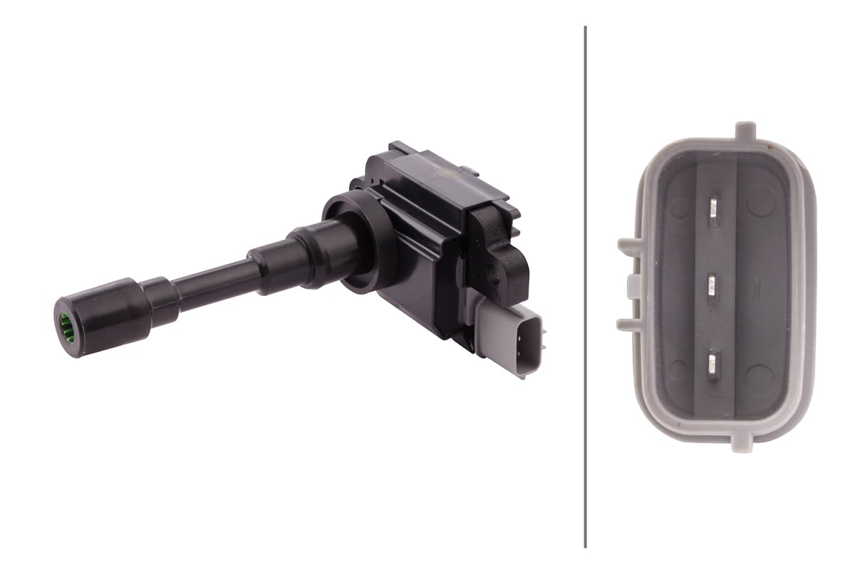 HELLA 5Da 358 000-391 Bobine D'Allumage - 12V - 3Pôle - Bobine Crayon - Vissé