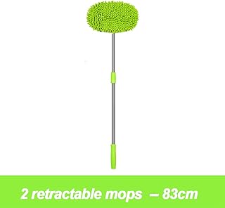 HUANGRONG Détail de la Voiture MOP de Nettoyage de Voiture réglable pour la fenêtre Automatique Pneus Lave-Linge Soft Chenille Soft Chenille Wash Tool Demoussippant Mops Nettoyant (Color : 83cm)
