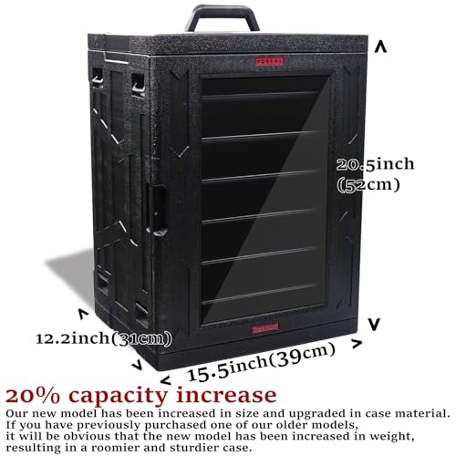 Image of oTTRPGo Large Magnetic Miniature Carrying Case with Wheels for Warhammer | Trolley handle transport box, fits 3000+ pts Warhammer 40k & Age of Sigmar, tabletop RPG DND miniatures storage case