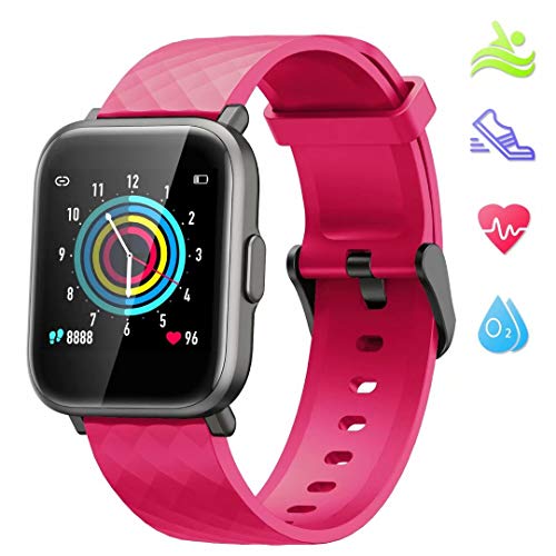 LIDOFIGO Smartwatch Fitness Uhr Touchscreen Fitness Armbanduhr Pulsuhr IP68 Wasserdicht Sportuhr Fitness Tracker mit Schlafmonitor Schrittzähler Stoppuhr Kompass Smart Watch Herren Damen