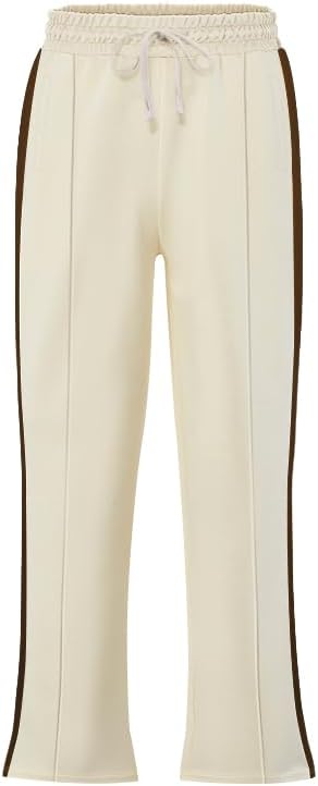 ZOCANIA Mens Casual Pants Men Knitted Wide Leg Striped Elastics Waist Straight Leg Trousers Men's Pant with Pockets - Image 4