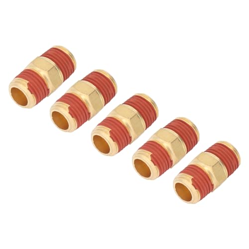 ZAWELIYO 20 Peças 1/4 NPT a 1/4 NPT Macho Encaixe Acoplamento Sextavado de Latão Com Camada de Borra
