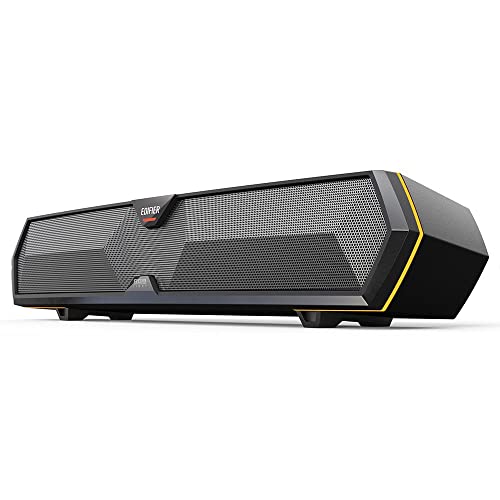 Edifier MG300 kompakte Gaming Soundbar mit RGB-Beleuchtung, integrierter Soundkarte und Mikrofon, Bluetooth 5.3, Schwarz