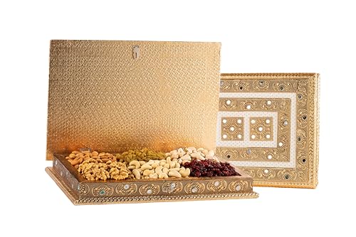 Image of Browntree Minakari-6P -500g | Dry Fruits Gift Hamper |6-Partition Elegant Gift Box- Cashewnut, Almond, Raisins,Pista,Walnut Kernels & Cranberry | Gifts Pack for Family,Friends | Corporate gifts | Unique Gifts for All Celebration | Ideal for Birthday and Festive Gifting