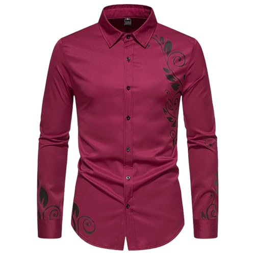 Camiseta hawaiana de manga larga para hombre que soluciona el vestir casual
