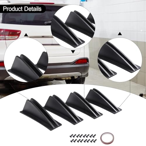 Mini ailerons de séparation et diffuseur arrière pour tuning de pare-chocs auto