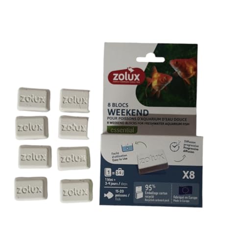 zolux – 8 bloques de fin de semana de comida 15-20 peces para 3-4 días