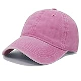 NPQQUAN Original Classic Low Profile Baseball Cap Golf Dad Hat Adjustable Cotton Hats Men Women Unconstructed Plain Cap Pink(Washed)