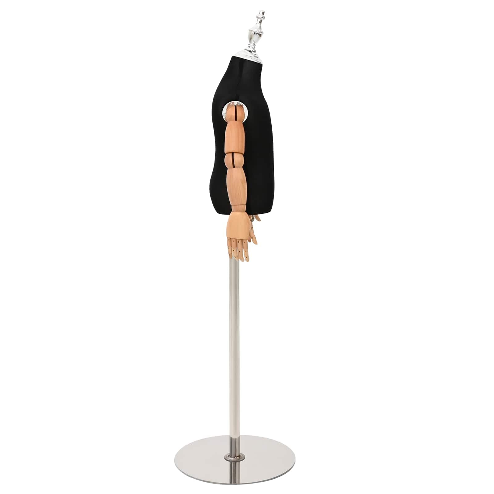 vidaXL Verstellbares 120-157 cm Mannequin mit Basis Unisex PP Schwarz