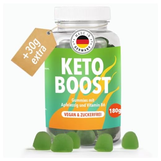 -NEU- KETO Boost Gummies | Keto Gummibärchen zum abnehmen | Zuckerfrei + Vegan | Made in Germany | Mit Chrom, Vitamin B6 und B12 | Keto Fruchtgummis 60 Stück (1er Pack) - Frauen/Männer