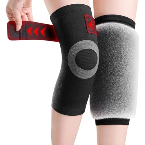 Rodilleras gruesas, rodilleras, calentadores de rodilla de invierno, Calentadores de piernas para ciclismo, rodilleras, Rodillera para correr en invierno, funda de soporte para calentar piernas para e