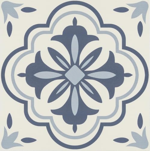 Image of Moroccan Tile Stickers | Waterproof Self Adhesive Peel & Stick Tile Decals for Kitchen Backsplash, Bathroom Wall, Floor, Furniture & Glass (6x6 Inch, Design 57)