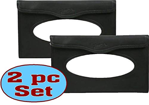 ATB Car & Truck Black Leather Visor Tissue Case - 2 Per Order
